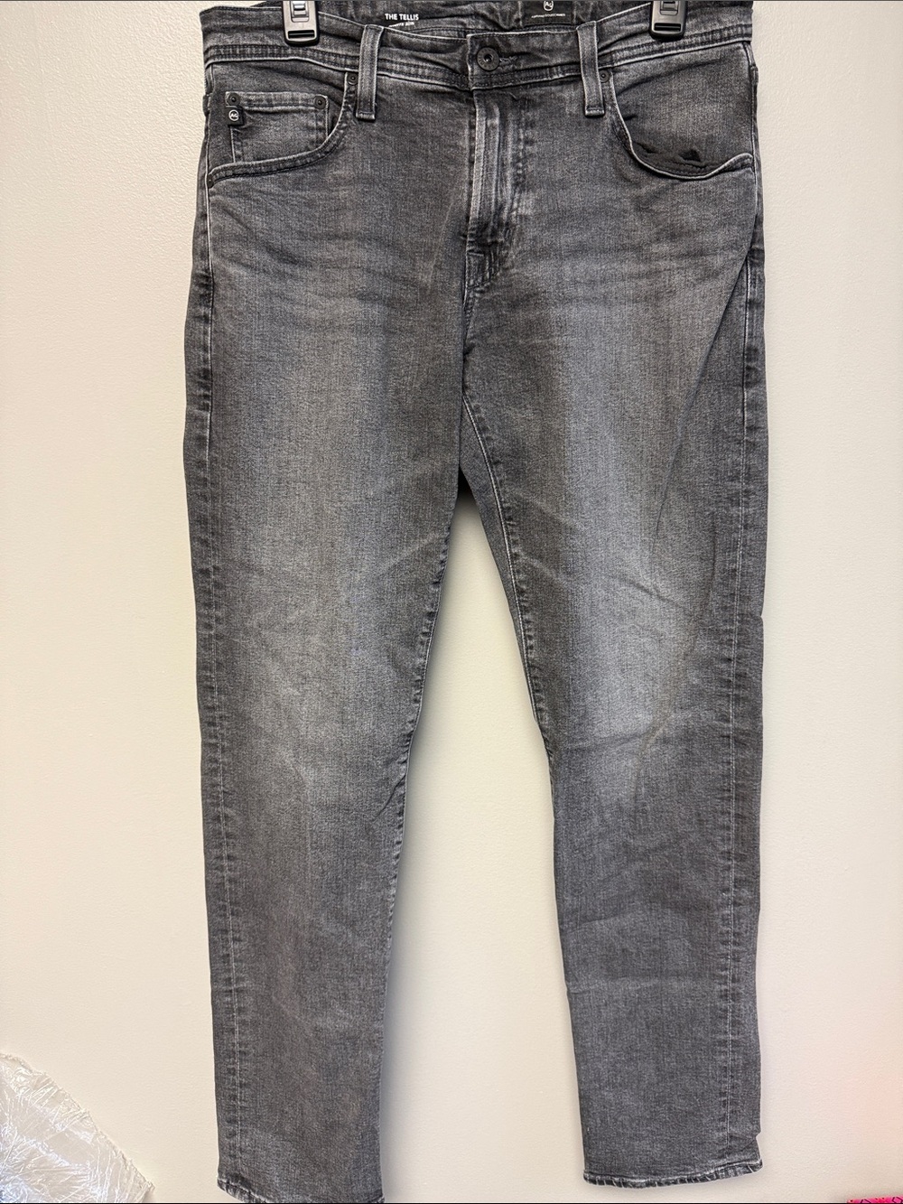 AG Adriano Goldschmied 'The Tellis' Modern Slim Jeans Gray Stretch Denim 31x34
